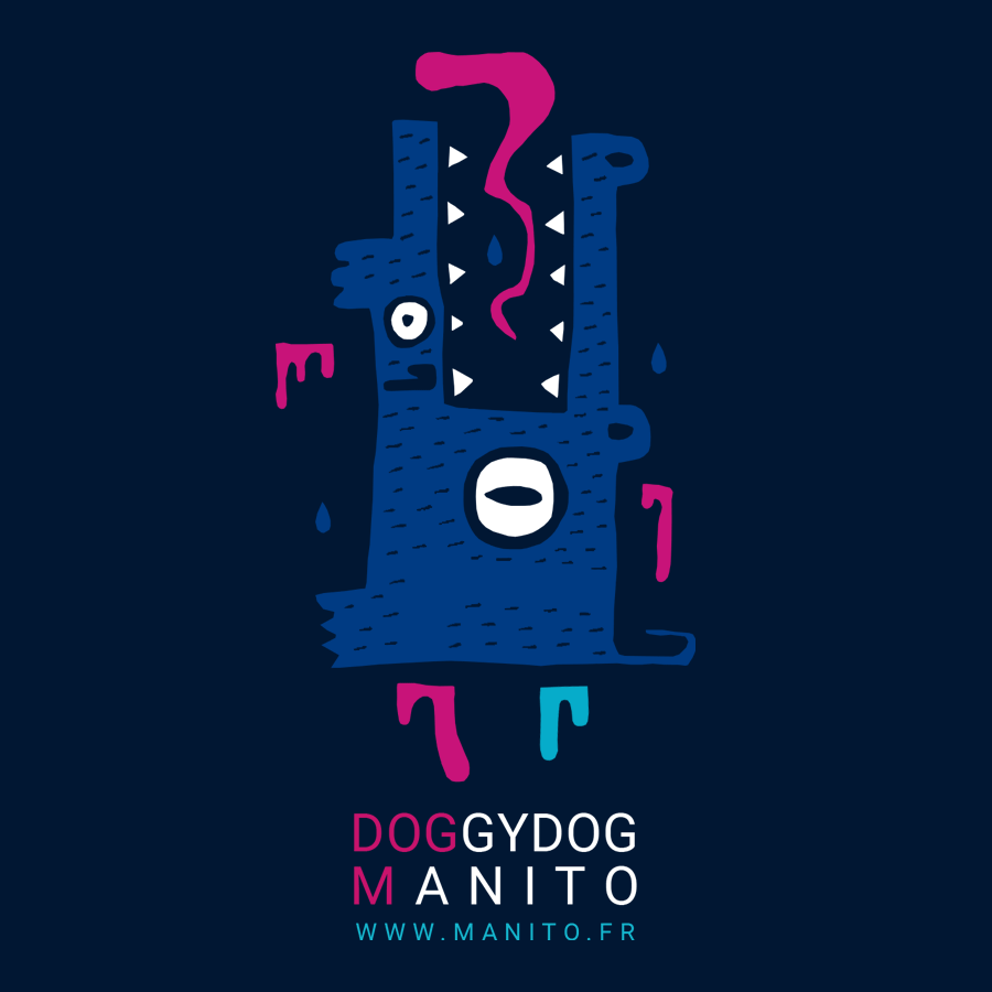 dogydog blue Illustration Vector by Manito/Maneeto